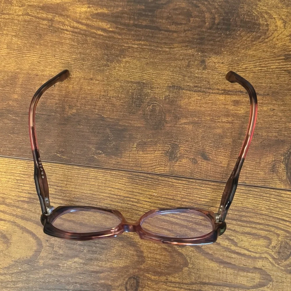 CARITA Paris Lana Vintage French Eyeglass‎ Frames Plum Brown Oversized